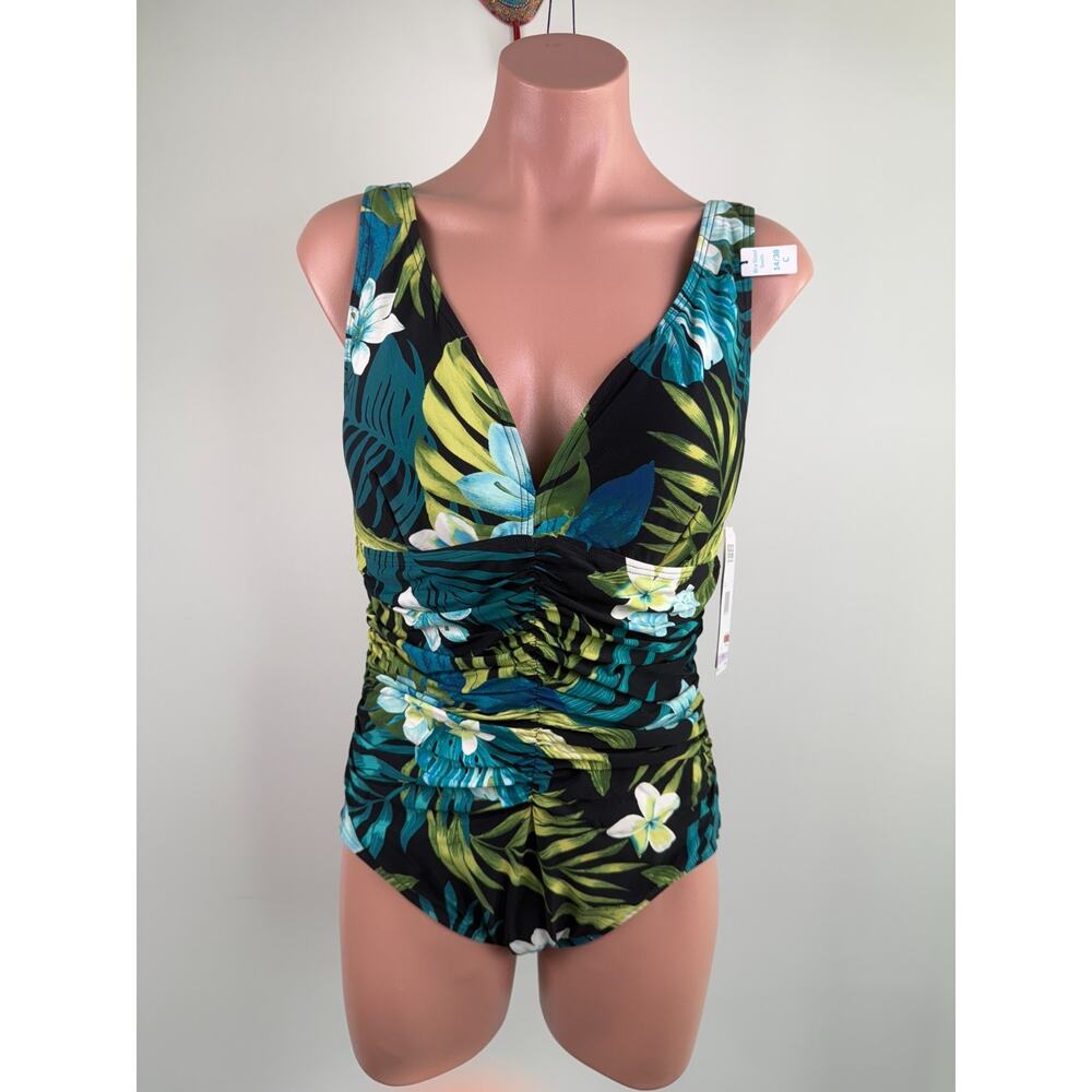 Coco Reef Contours Bra Sized Underwire Shapemaker One Piece Swimsuit 14/38C NWT